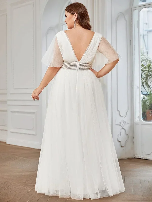 plus-size-pleated-a-line-short-sleeve-wide-waist-tulle-bridesmaid-dress-es0294a