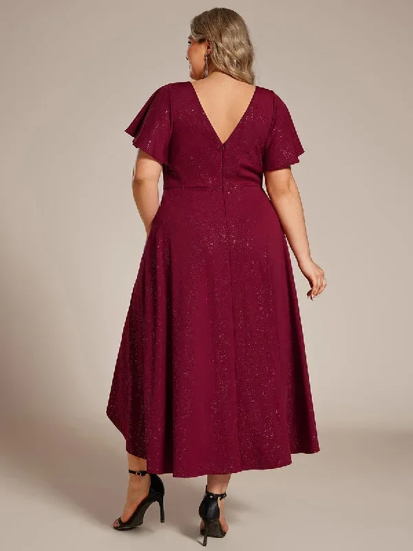 plus-size-ruffled-sleeves-glitery-v-neck-midi-wedding-guest-dress-eg71926