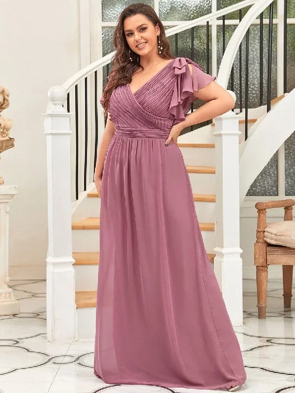 plus-size-ruffles-sleeves-evening-dress-ezp7709