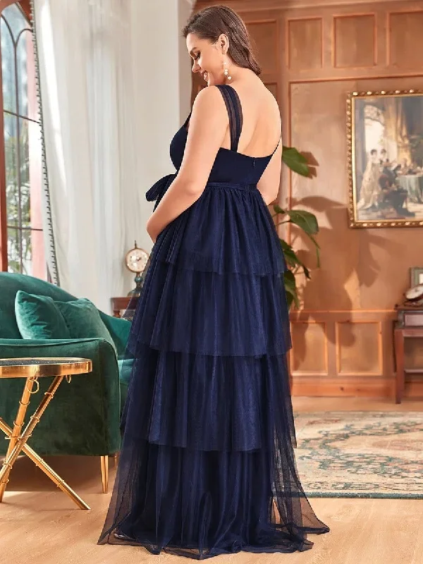 plus-size-tie-waist-v-neck-tiered-floor-length-maternity-dress-ey20794