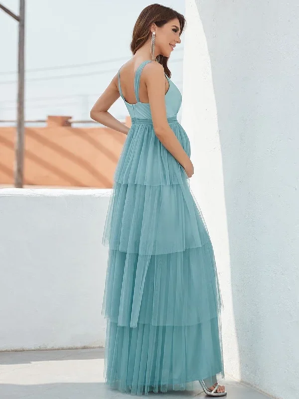 plus-size-tie-waist-v-neck-tiered-floor-length-maternity-dress-ey20794