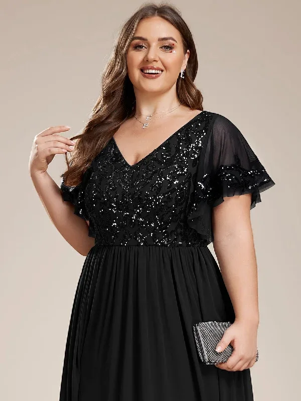 plus-size-v-neck-short-sleeve-sequin-bodice-mother-of-the-bride-dress-em01583