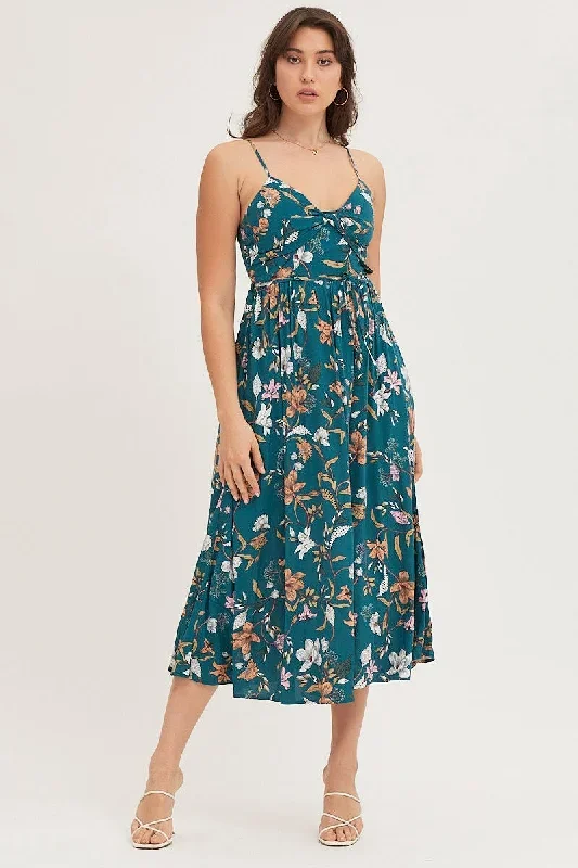 Print Dress Sleeveless Maxi