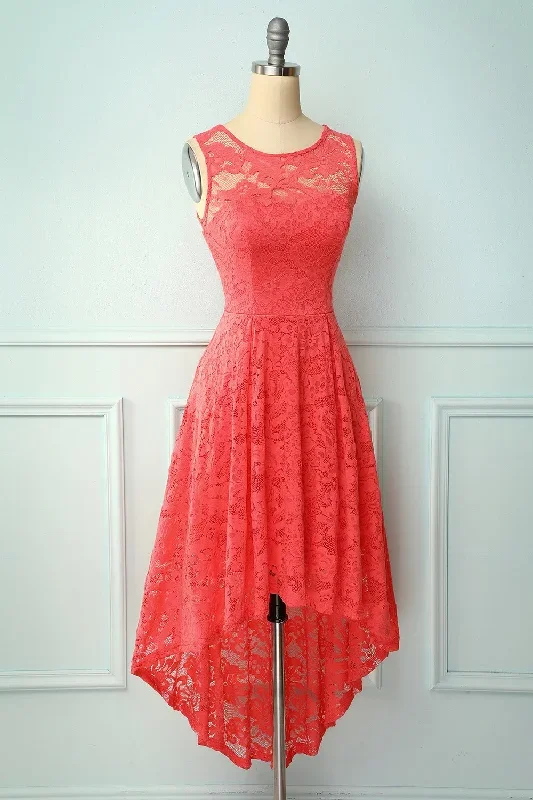 robe-de-soiree-en-dentelle-corail-haute-basse