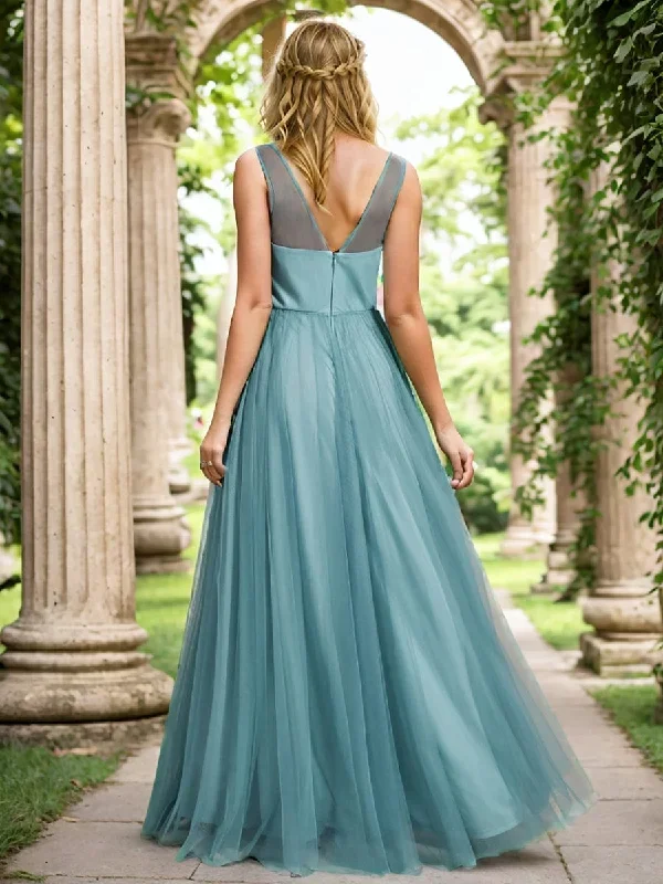 see-through-shoulder-strap-flower-decoration-tulle-bridesmaid-dress-es01916