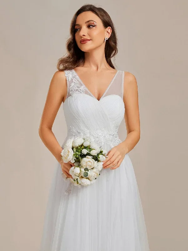 see-through-shoulder-strap-flower-decoration-tulle-bridesmaid-dress-es01916