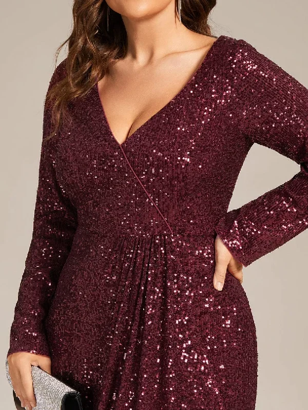 sequin-long-sleeve-v-neck-asymmetrical-hem-evening-dress-ee50146