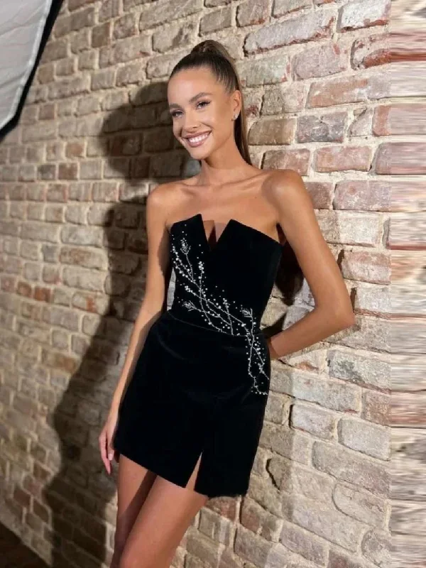 sexy-strapless-backless-prom-gown-sparkly-beads-pearls-cocktail-dresses-graceful-black-velvet-mini-evening-dress-robe-de-mariee