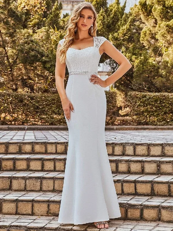 simple-cap-sleeve-sweetheart-mermaid-style-wedding-dress-eh00218