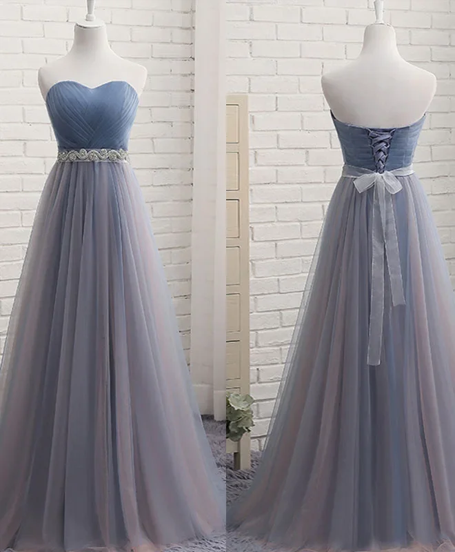 simple-gray-blue-tulle-prom-dress-bridesmaid-dress