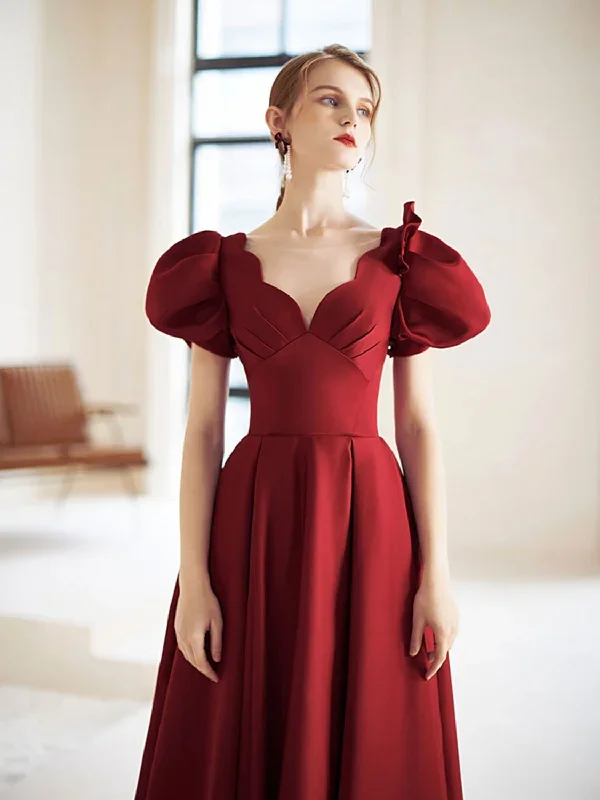 simple-v-neck-burgundy-satin-tea-length-prom-dress-burgundy-evening-dress