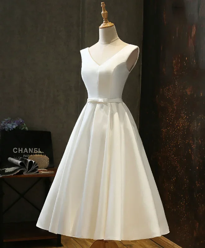 simple-v-neck-white-short-prom-dress-white-homecoming-dress