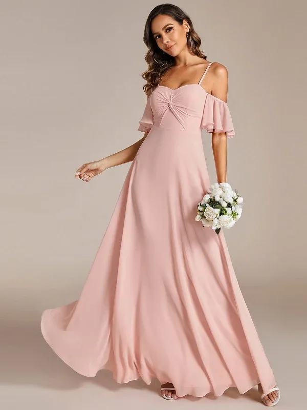 spaghetti-strap-sweetheart-chiffon-a-line-bridesmaid-dress-with-knot-es02013