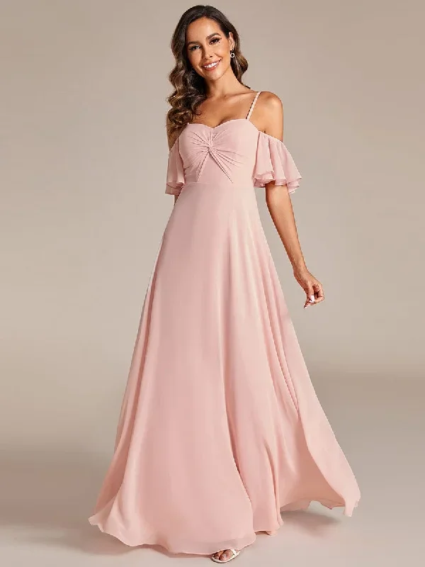 spaghetti-strap-sweetheart-chiffon-a-line-bridesmaid-dress-with-knot-es02013