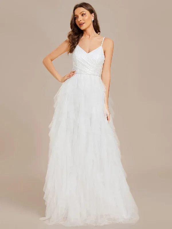 sparkling-v-neck-spaghetti-straps-tiered-tulle-wedding-dress-eh02019