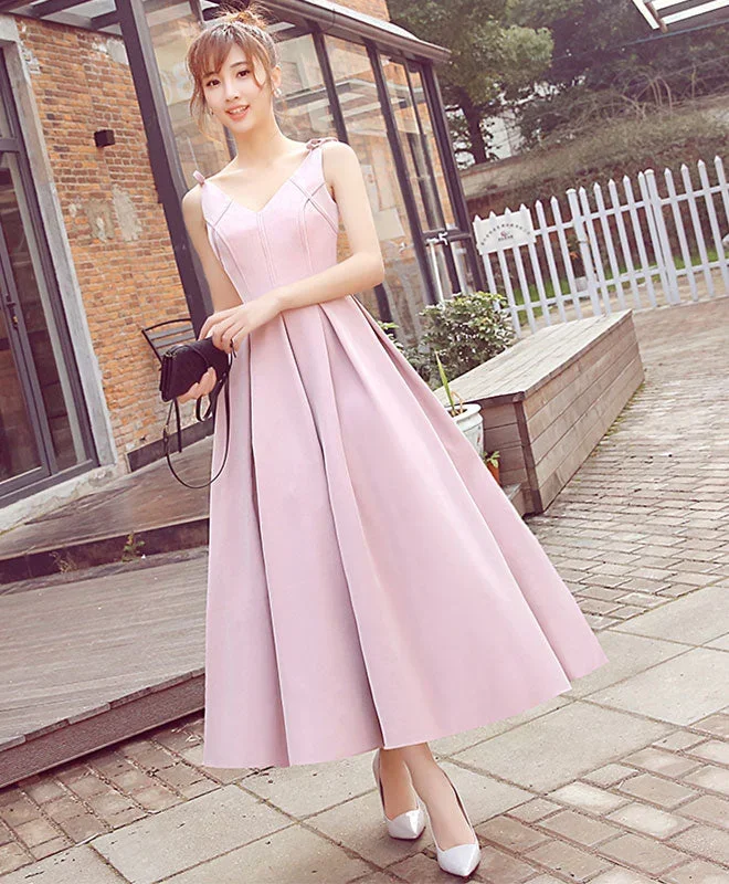 stylish-pink-v-neck-short-prom-dress-cheap-evening-dress