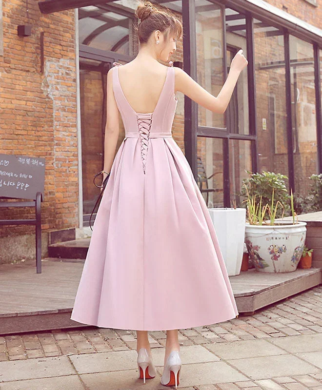 stylish-pink-v-neck-short-prom-dress-cheap-evening-dress