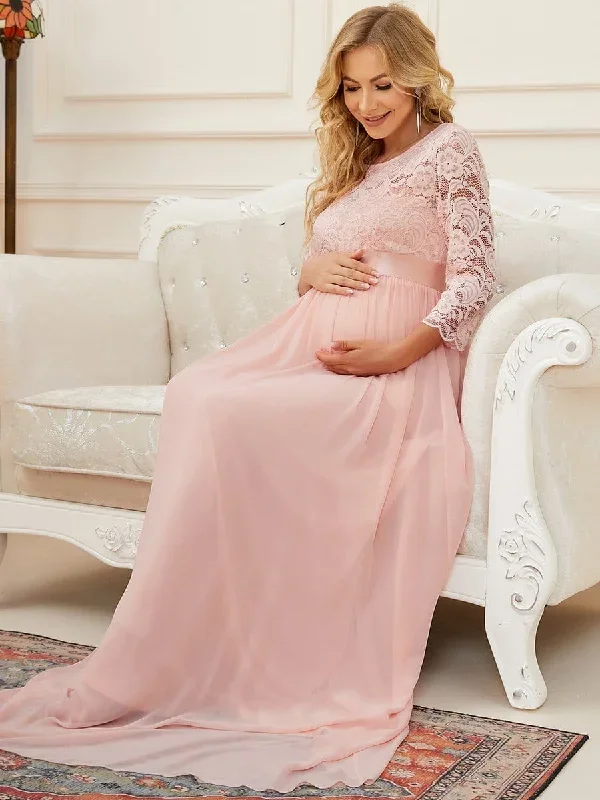 sweetheart-3-4-sleeve-floor-length-lace-maternity-dress-ey20797