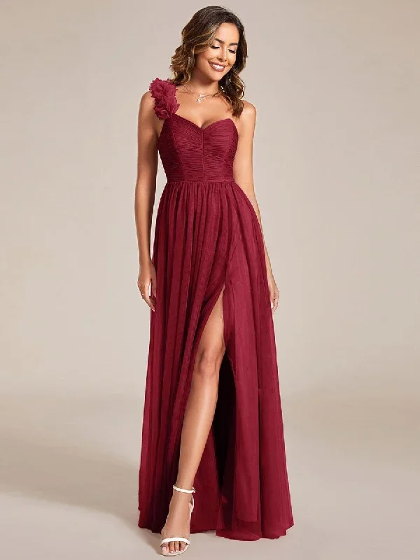 sweetheart-neckline-one-shoulder-with-floral-tulle-high-slit-bridesmaid-dress-es01911