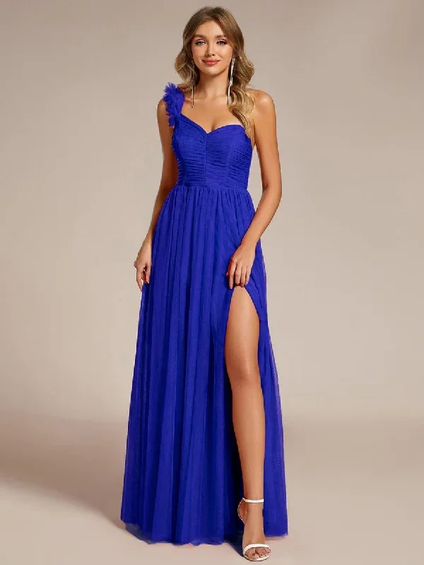 sweetheart-neckline-one-shoulder-with-floral-tulle-high-slit-bridesmaid-dress-es01911