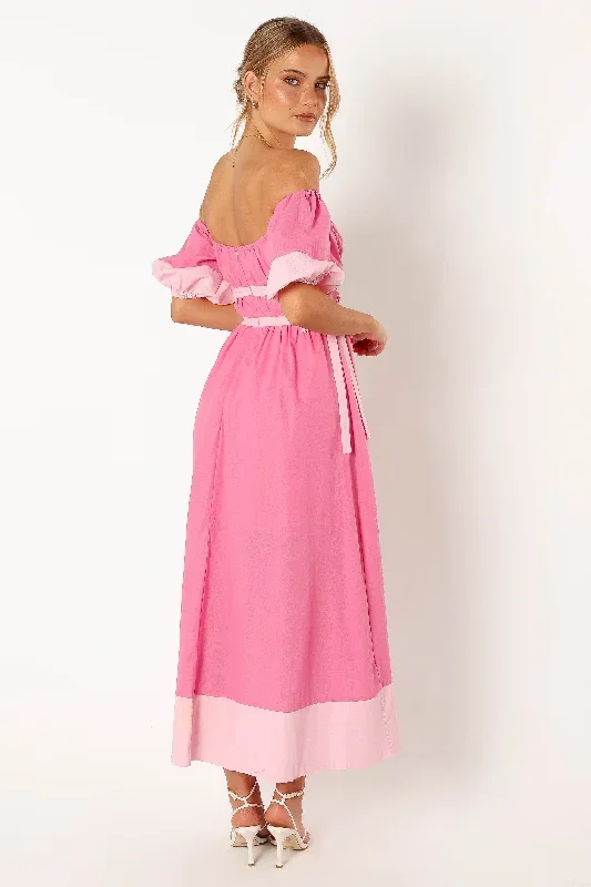 tailor-off-shoulder-midi-dress-pink