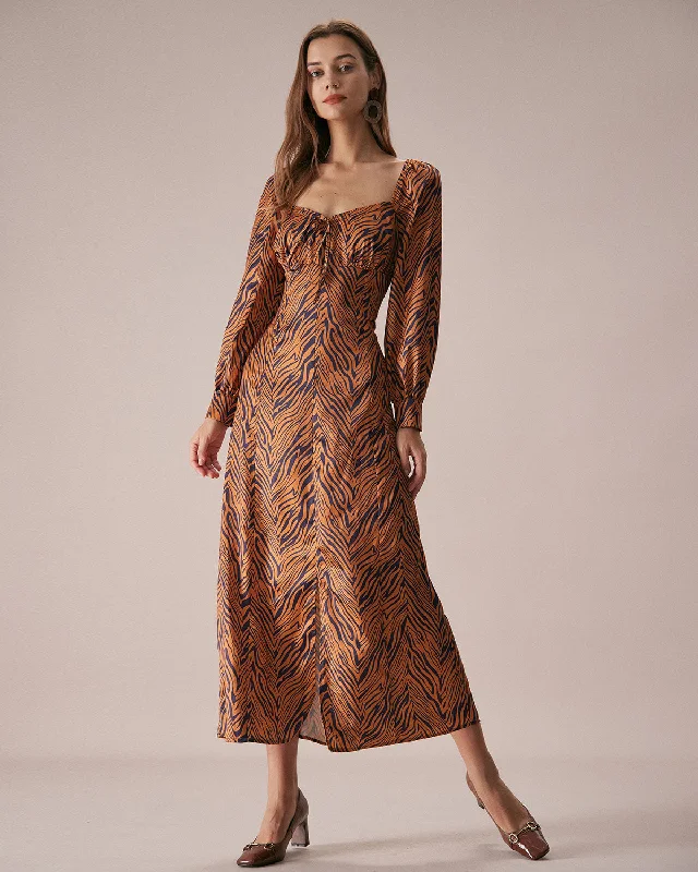 the-brown-sweetheart-neck-zebra-maxi-dress