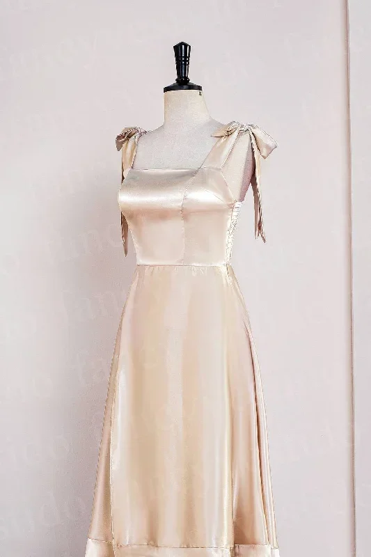 tie-shoulder-champagne-slit-midi-bridesmaid-dress