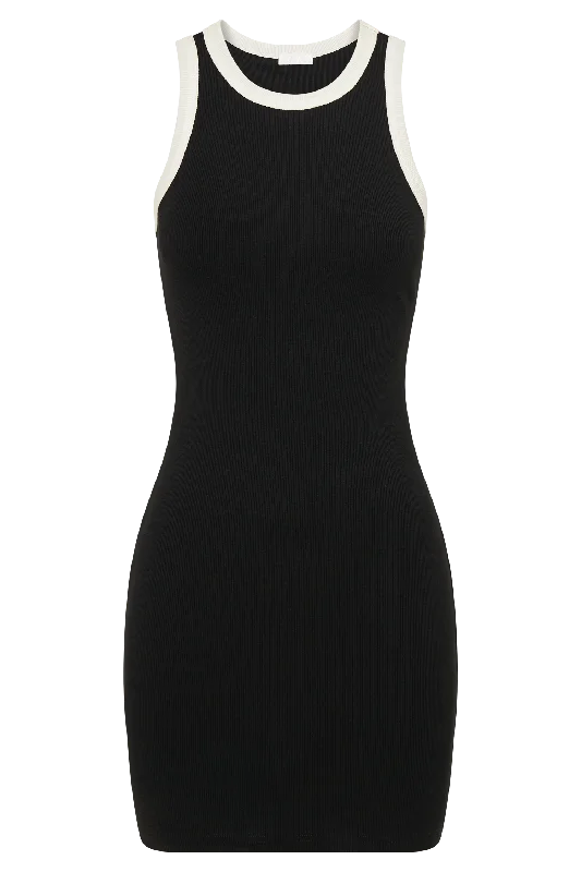 tina-ribbed-racer-neck-mini-dress-black