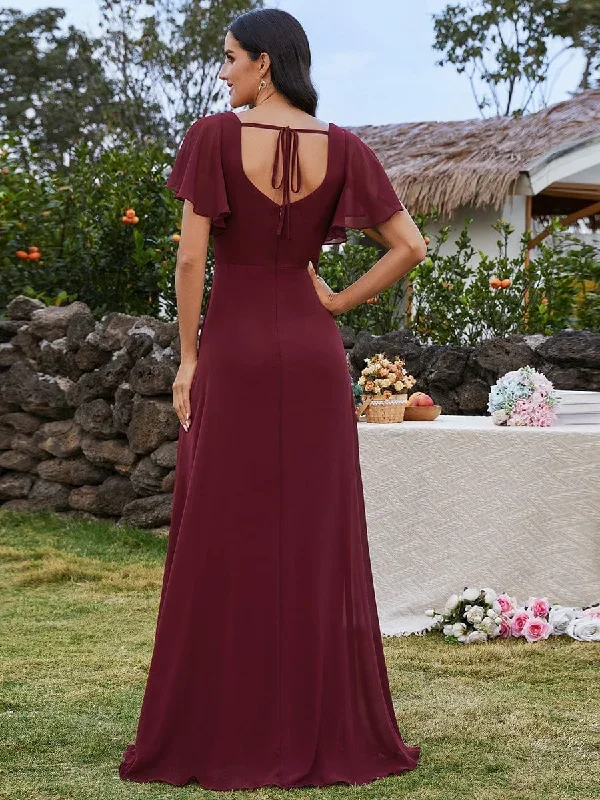 u-neck-and-back-tie-high-slit-bridesmaid-dress-with-ruffle-sleeves-ess0016