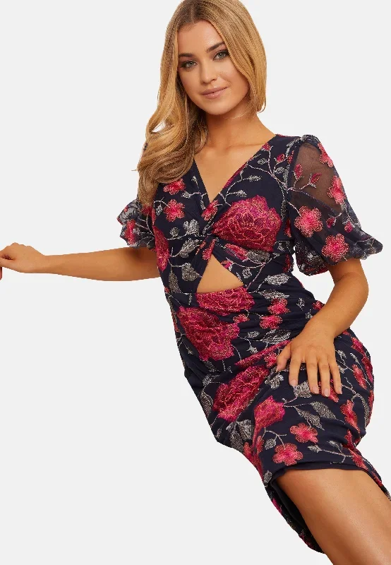 v-neck-floral-embroidered-bodycon-dress-in-multi