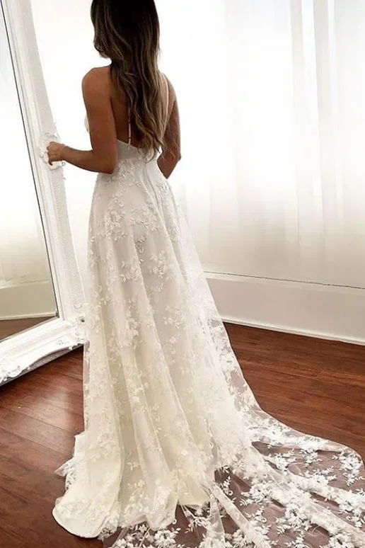 v-neck-open-back-long-white-bridal-dress-with-slit