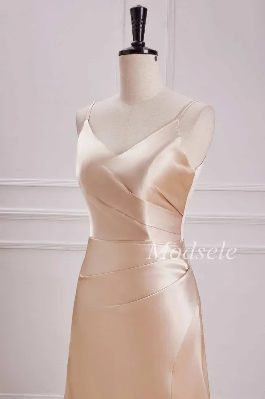 v-neck-pleated-bodice-maxi-dress-in-champagne