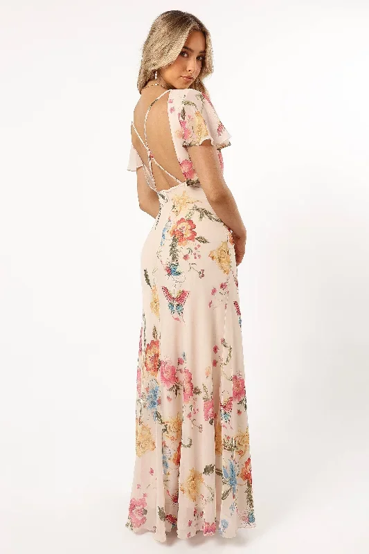 Viola Maxi Dress - Sand Pink