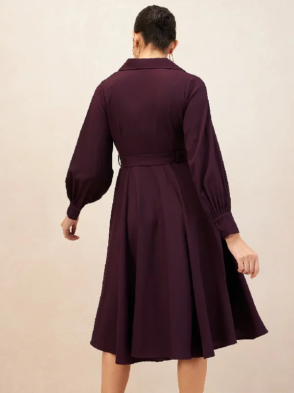 wine-lapel-collar-wrap-midi-dress-ff-4855a