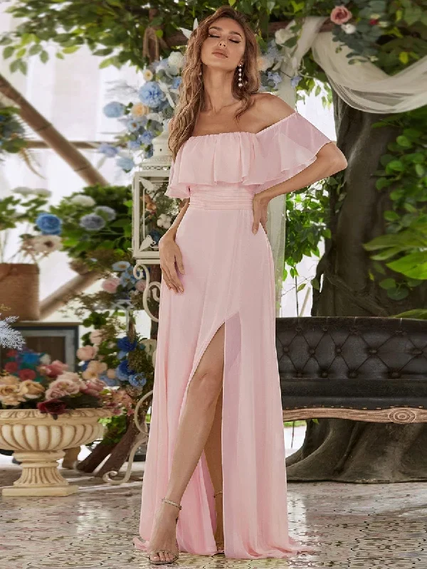 womens-a-line-off-shoulder-ruffle-thigh-split-bridesmaid-dress-es00969