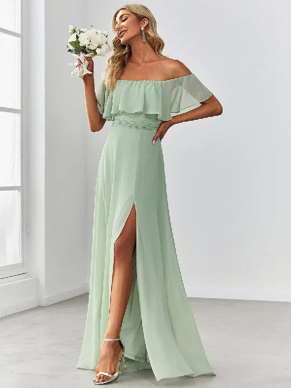 womens-a-line-off-shoulder-ruffle-thigh-split-bridesmaid-dress-es00969