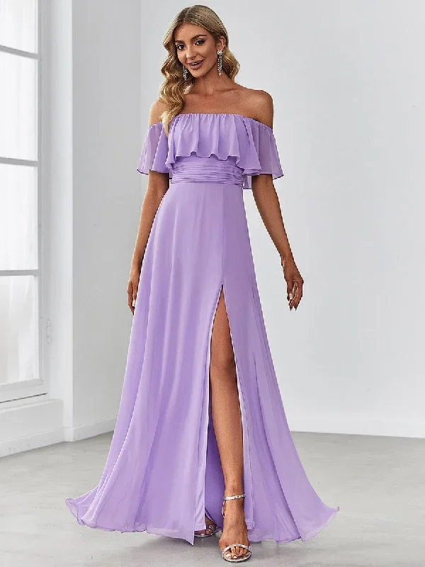 womens-a-line-off-shoulder-ruffle-thigh-split-bridesmaid-dress-es00969