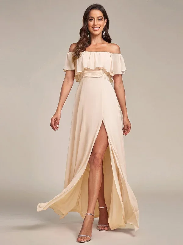 womens-a-line-off-shoulder-ruffle-thigh-split-bridesmaid-dress-es00969