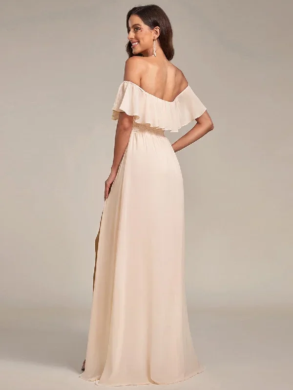 womens-a-line-off-shoulder-ruffle-thigh-split-bridesmaid-dress-es00969