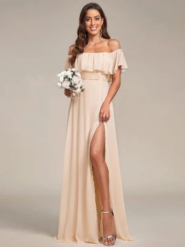 womens-a-line-off-shoulder-ruffle-thigh-split-bridesmaid-dress-es00969