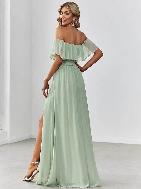 womens-a-line-off-shoulder-ruffle-thigh-split-bridesmaid-dress-es00969