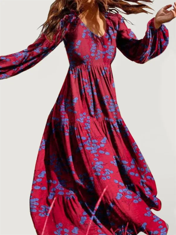 BerryBetty - Women's Floral Print Maxi dress